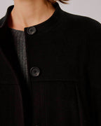 Crew Neck Buttoned Wool-Cashmere Coat image 4