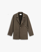 1 × Side Strap Blazer - Dark Brown, L image