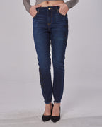 Jeans Cuffed with Trimmings - Blue, XL image