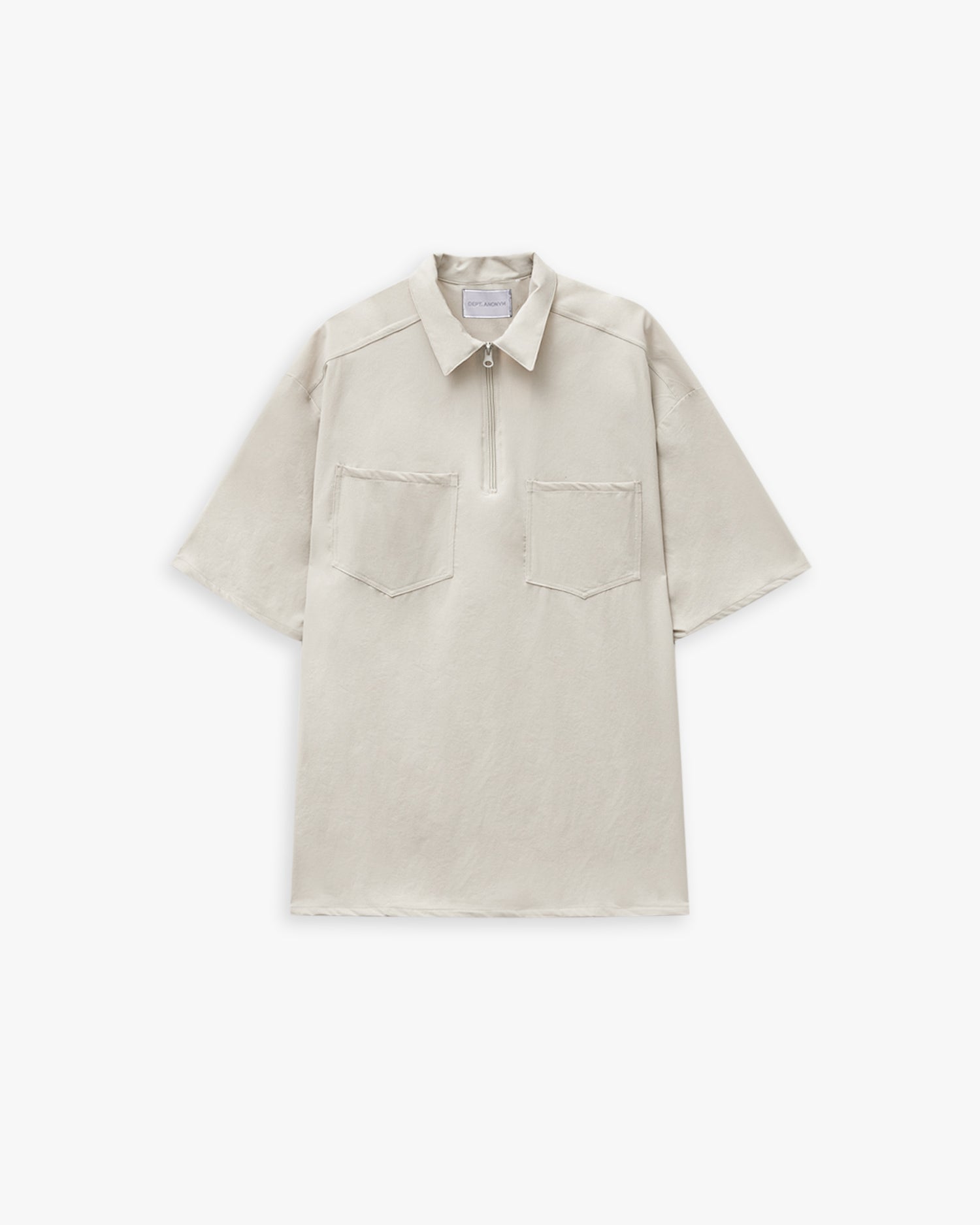 Oversized Zip Up Polo Tee image 0