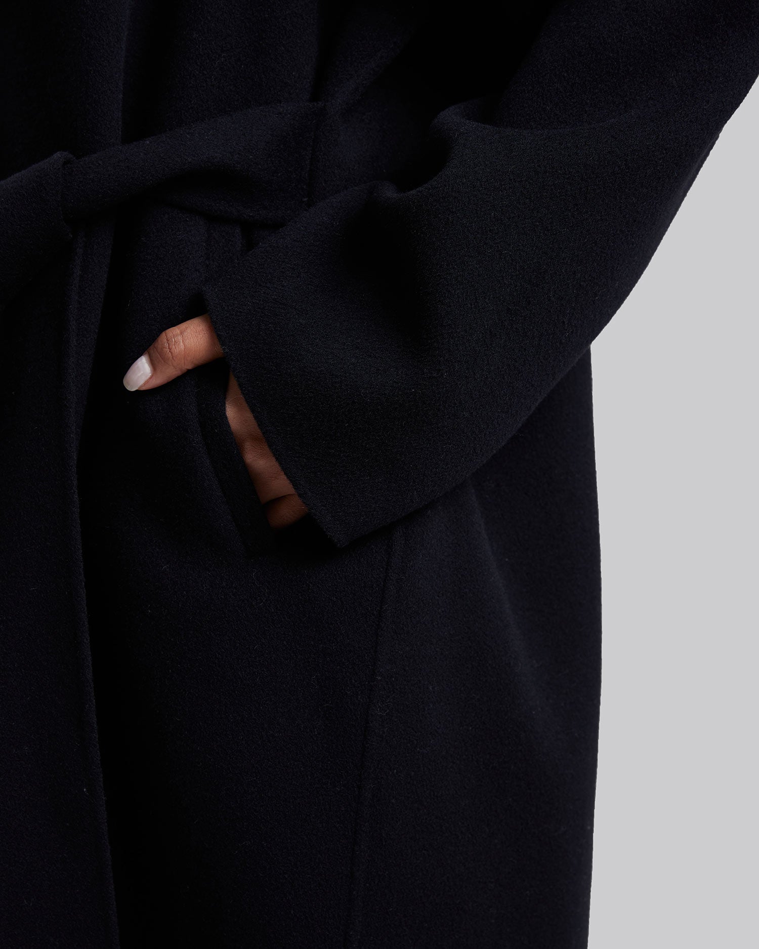 Cashmere Long Wrap Coat image 5