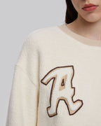 Letter-Patch Cotton Sweatshirt image 5