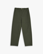 All-Cotton Ankle-Length Pants - Army Green, S image