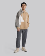 Paneled & Patched Hoodie - Khaki, M image