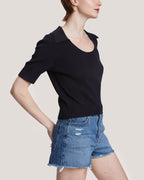 Pure Wool Scoop Neck Short Sleeve Top image 3