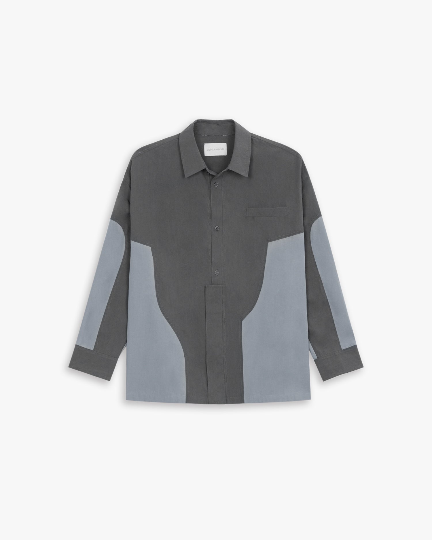 Irregular Paneled Relaxed Overshirt image 0