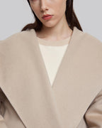 Hooded Long Wool Wrap Coat image 4