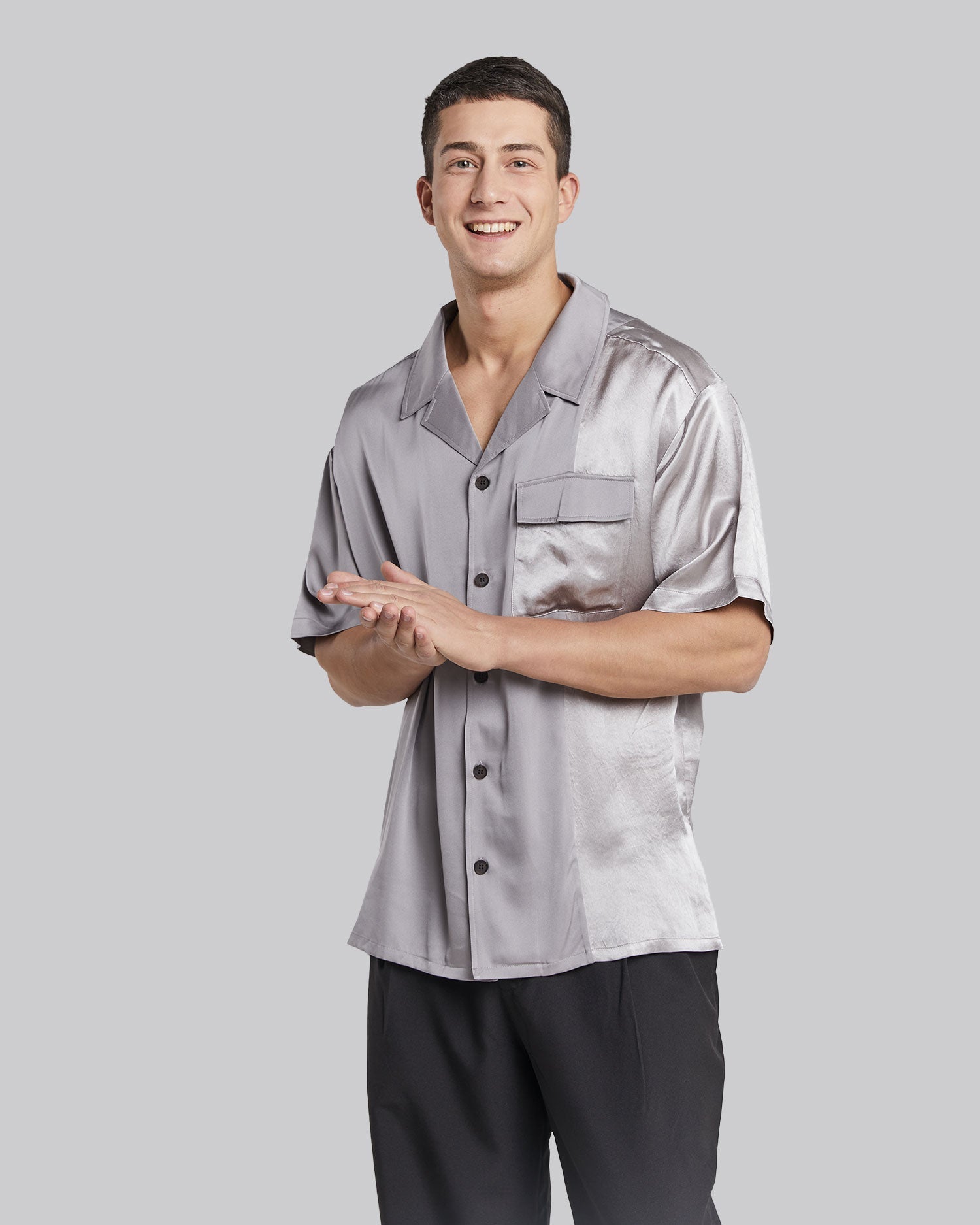 Lightweight Silk Short Sleeve Shirt image 3