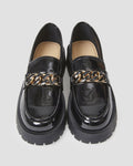 Chain Strap Platform Loafers - Black, 5 image