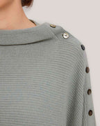 Button-Sleeve Cashmere Sweater image 4