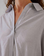 Draped Cotton Striped Set image 4