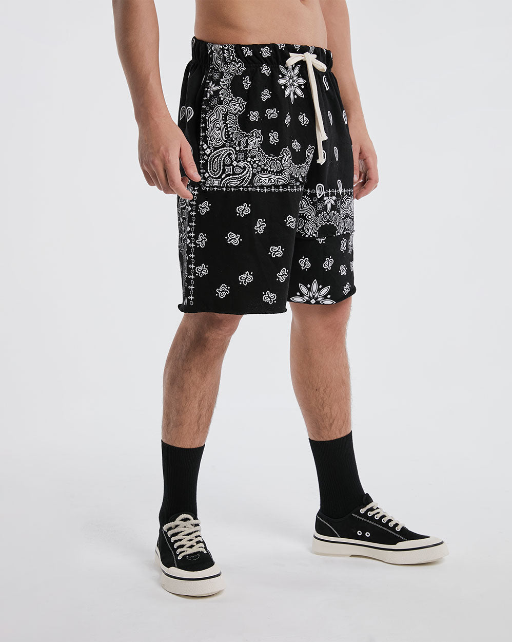Classic Printed Cotton Shorts - Black, L image