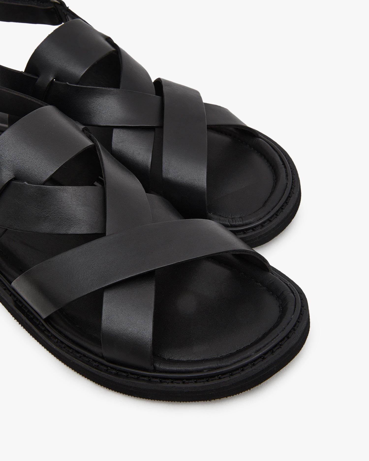 Black Leather Sandals image 2