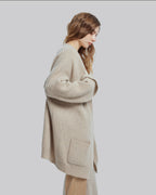 Oversized Rib-Knit Cashmere Cardigan image 3