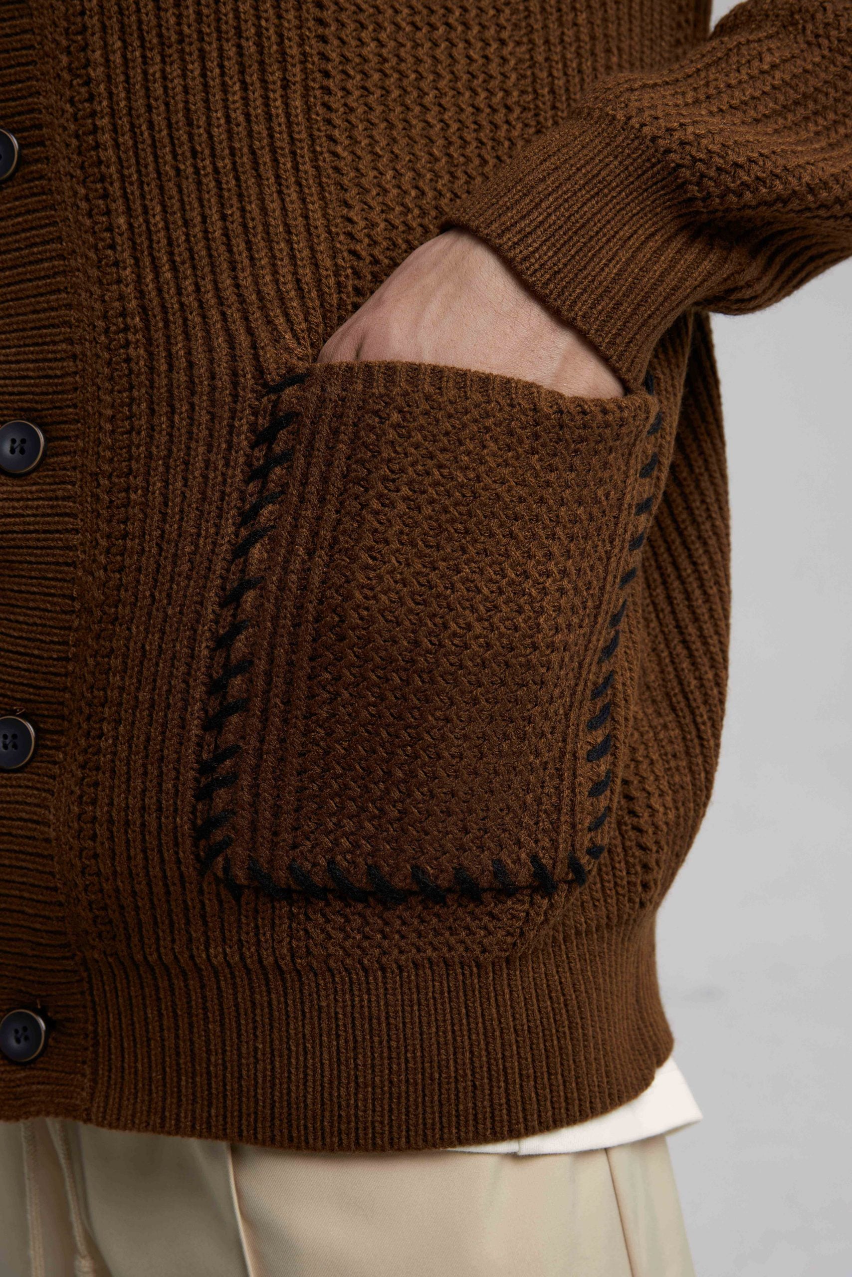 V-Neck Cardigan with Pockets image 5
