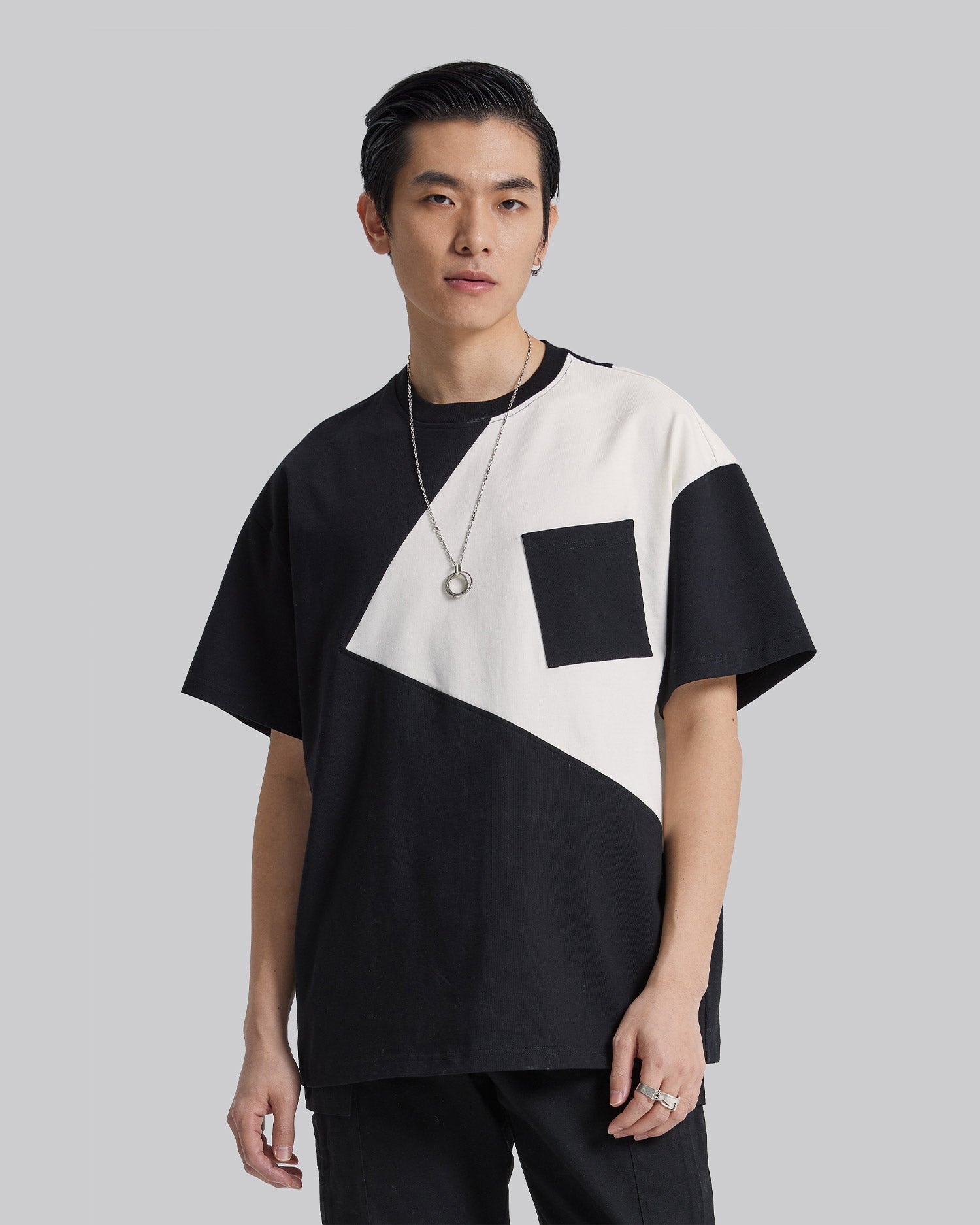 Geometric Paneled T-Shirt image 2