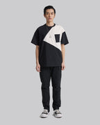 Geometric Paneled T-Shirt - Black, S image