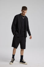 1 × Black Linen Blazer image 1