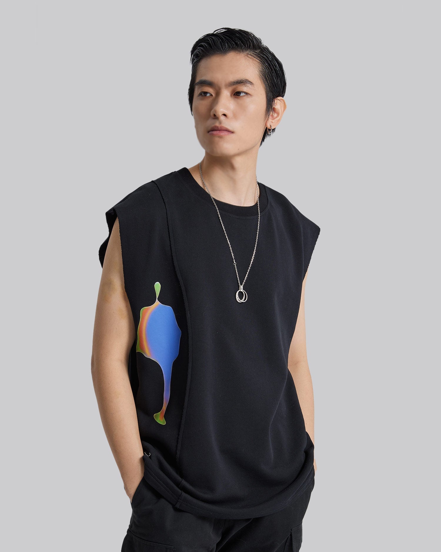 Sleeveless T-Shirt with Graphics image 2