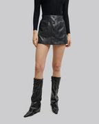 Faux-Leather Skirt image 2