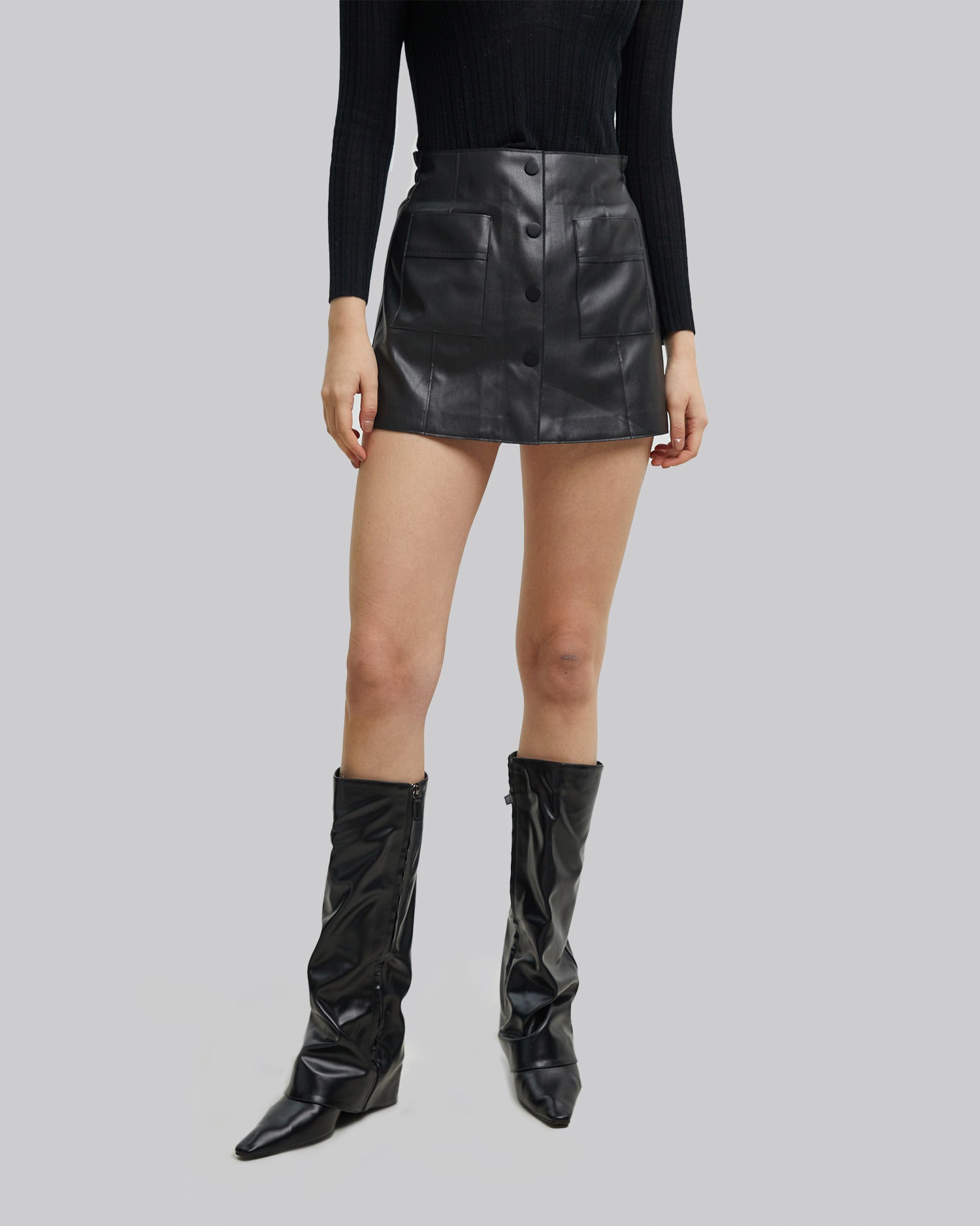 Faux-Leather Skirt image 2