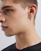 Silver Twisted Hoop Earring image 2