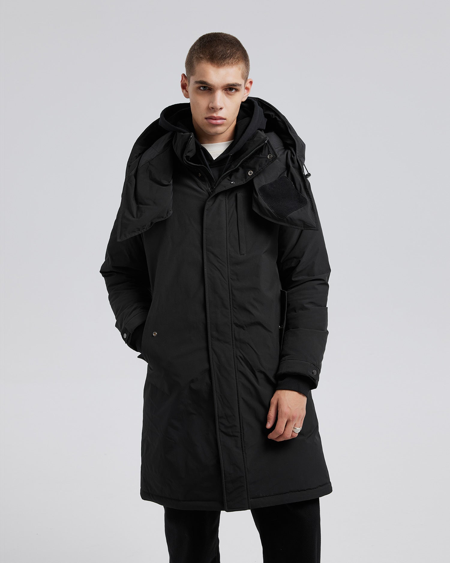 Graphic-Back Hooded Puffer Jacket image 1