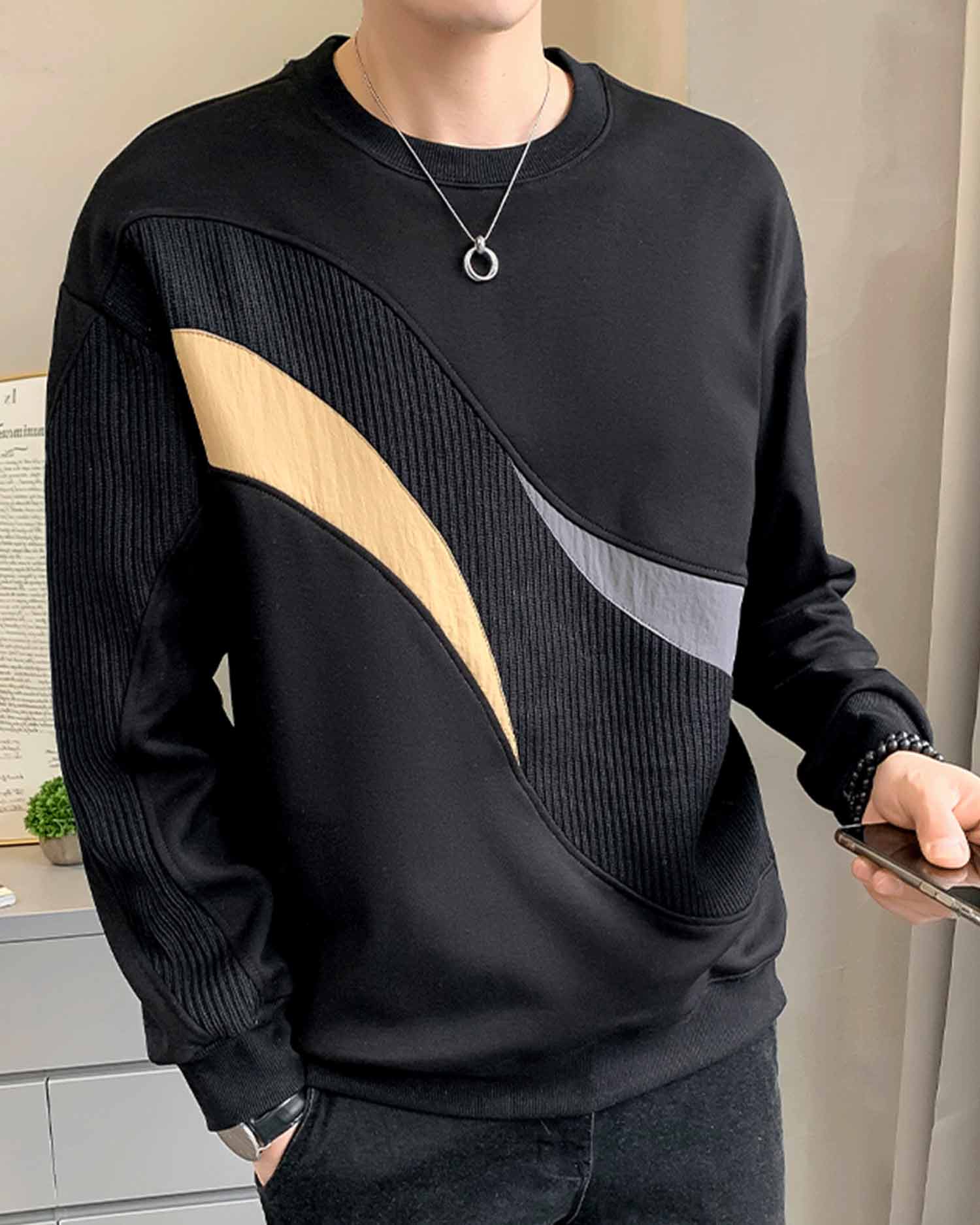 Crewneck Contrast Front Sweatshirt image 1