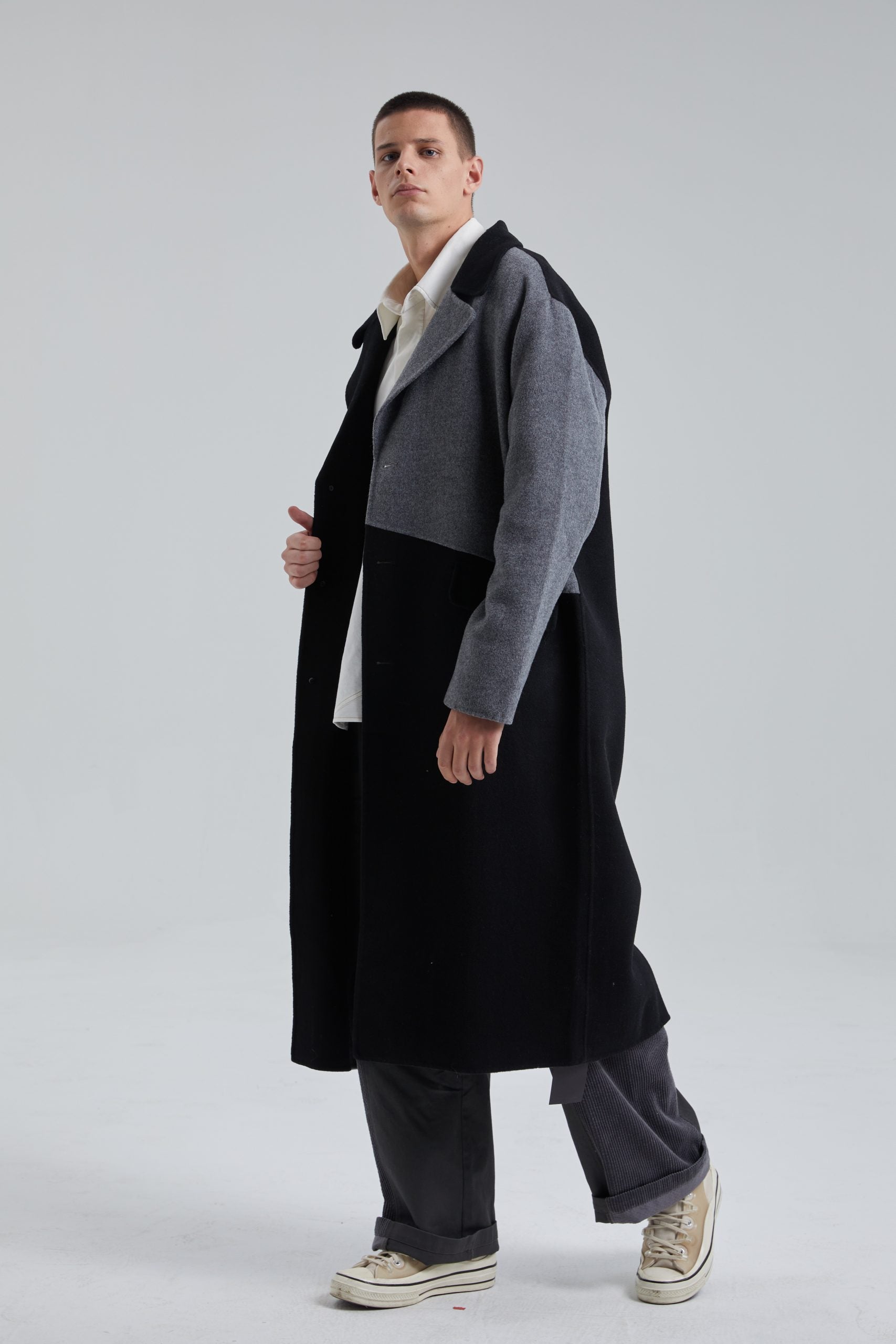 1 × Paneled Pure Wool Coat image 3