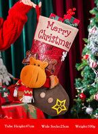 Christmas socks shaped gift bag - IndianRed, OS image