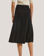 Stripe Knitted Midi Wool Skirt image 1