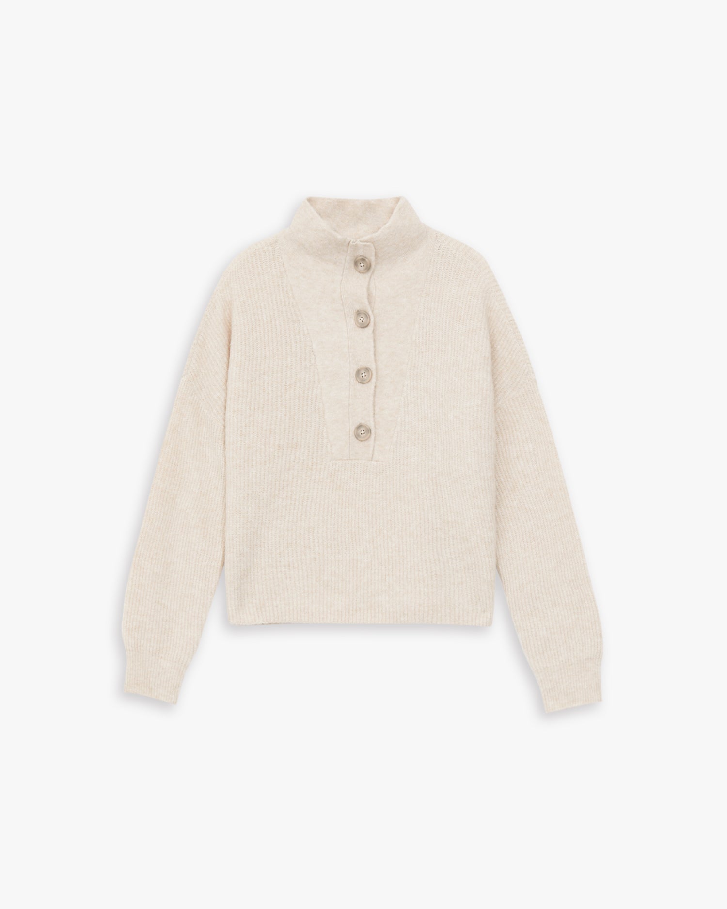 Buttoned High Neck Sweater image 0