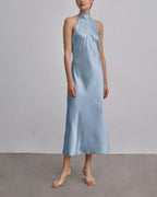 Halterneck Silk Maxi Dress image 1