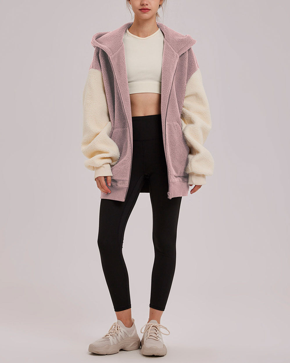 Hooded Terry Contrast Jacket - Martini Splice, S image