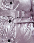 Shiny Belted Puffer Jacket image 4