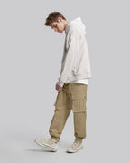 Paneled Athletic Pants - Light Khaki, M image