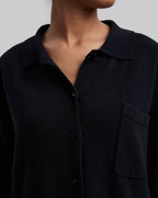Woolen Shirt in Black image 3