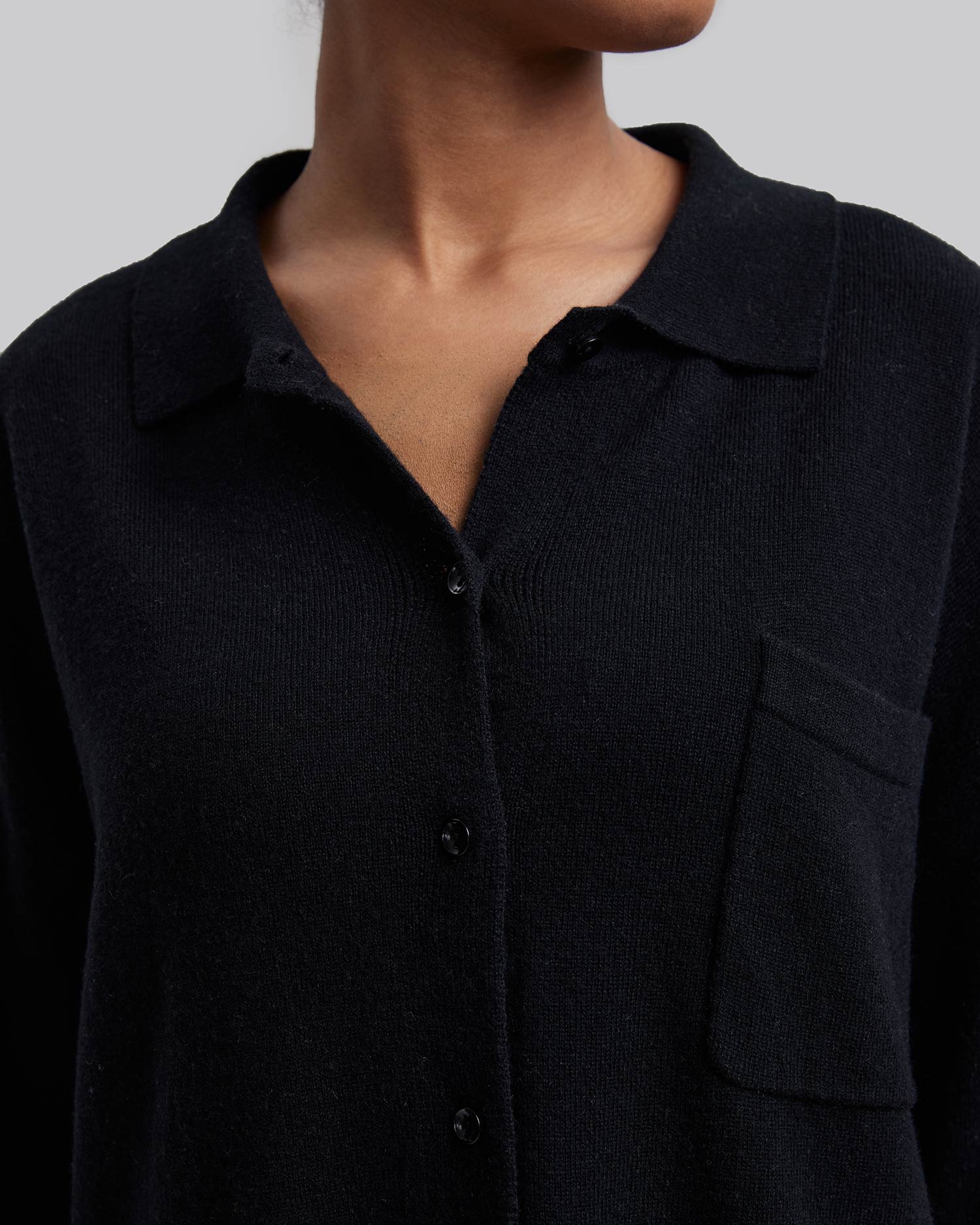 Woolen Shirt in Black image 3