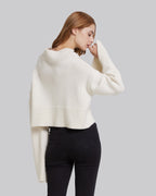 Cropped Side Slit Cashmere Sweater image 4