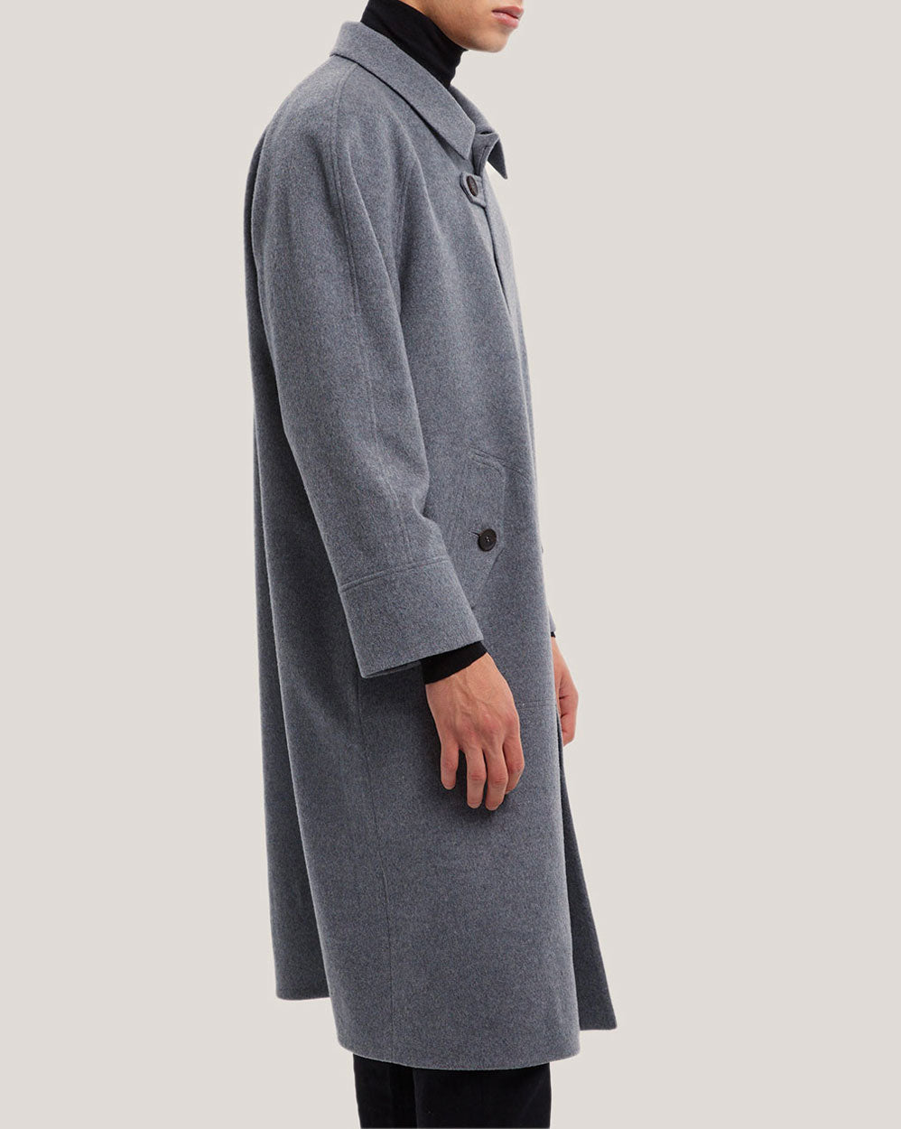Concealed Placket Wool-Cashmere Coat image 2