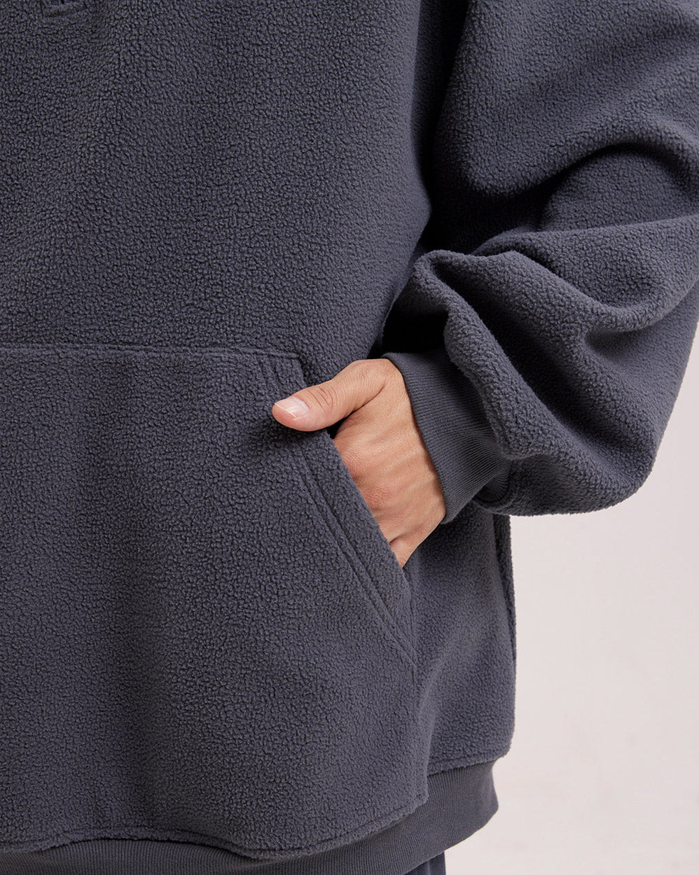 Plain Half-Zip Fleece Sweatshirt image 5