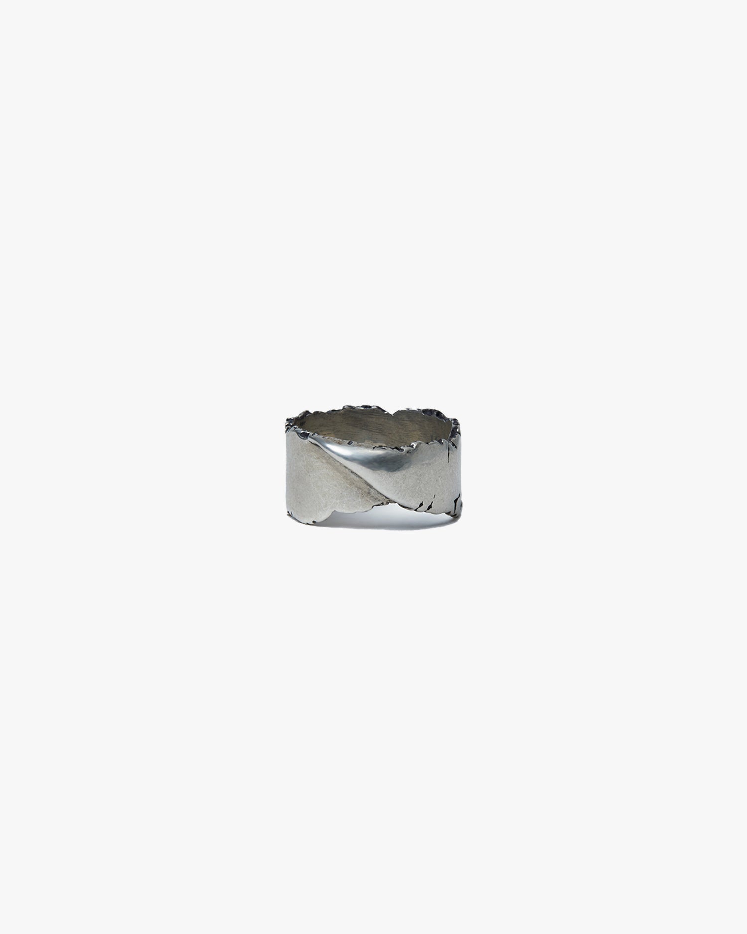 Silver Rough-Cut Ring image 2