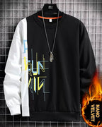 Misplaced Hem Crewneck Sweatshirt - Midnight Black, XL image