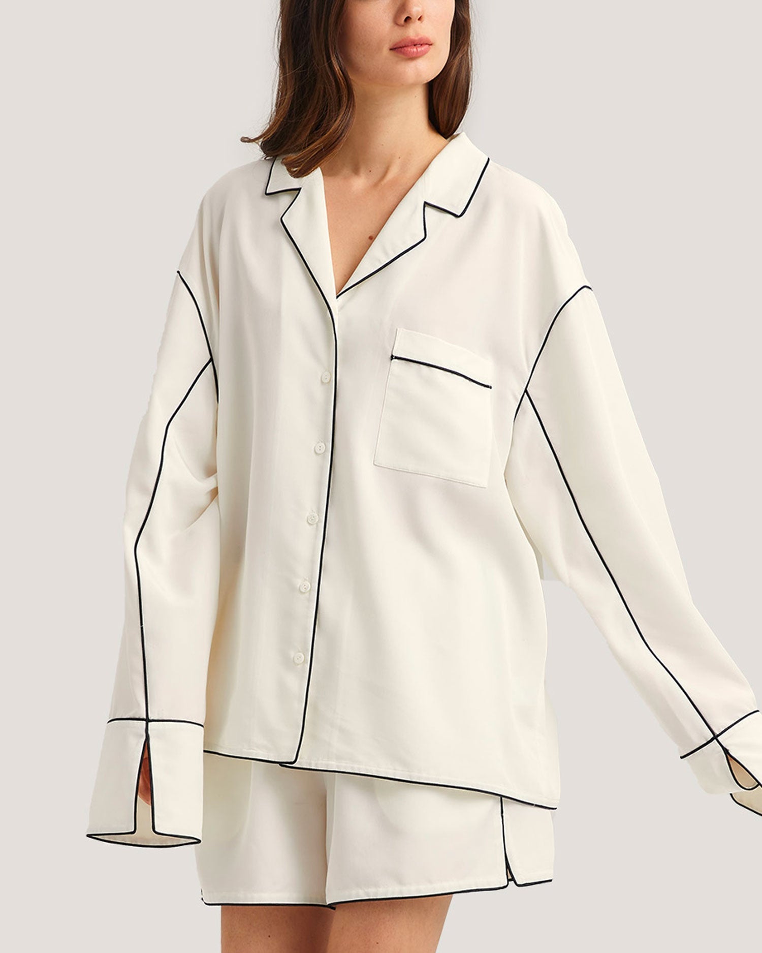 Classic Buttoned Pocket Front PJ Top image 0