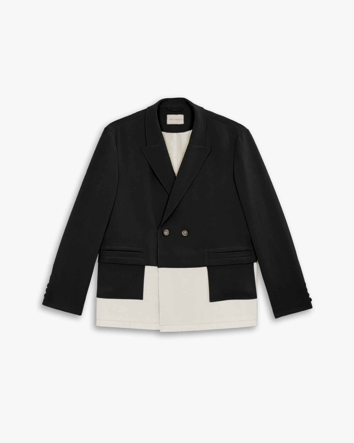 Faux Two-Piece Blazer - Black, M image