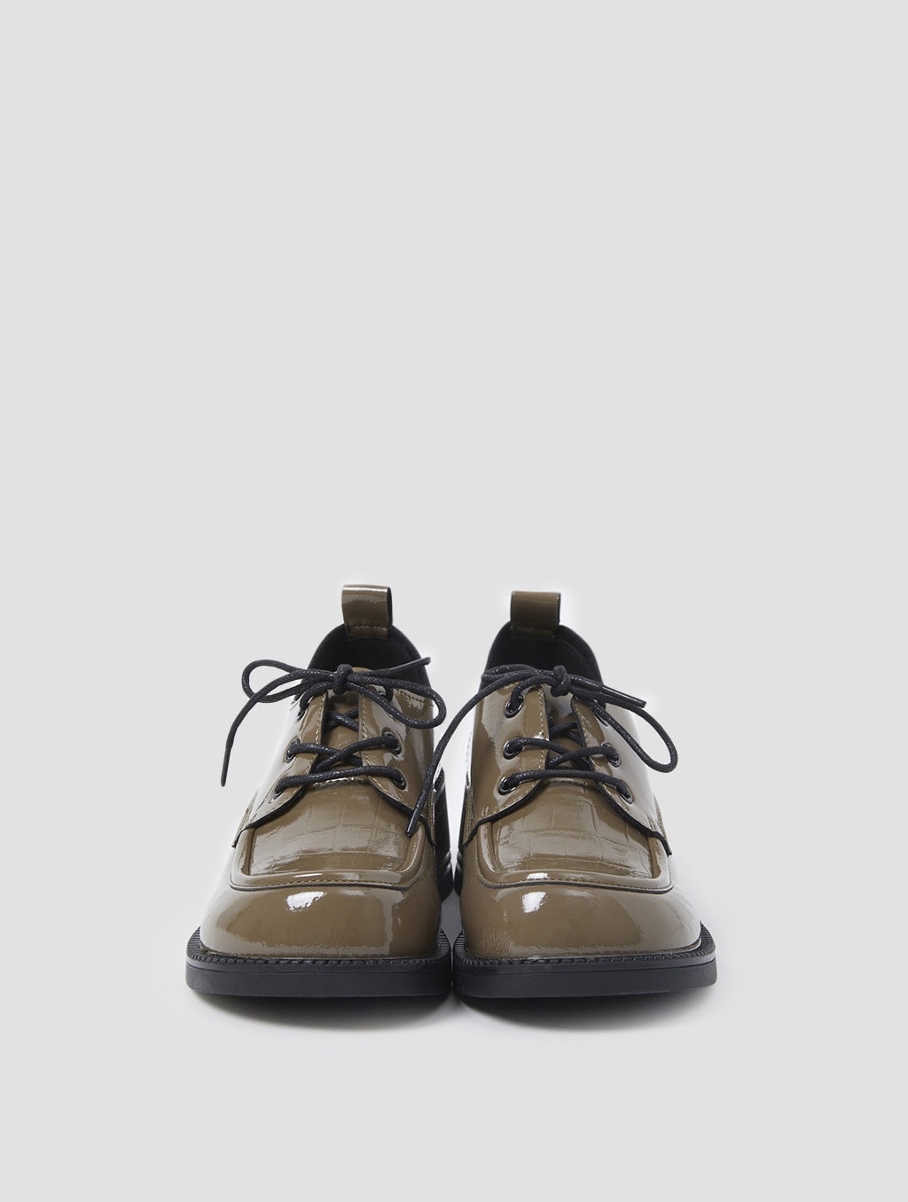 Croc-Effect Oxford Loafers image 6