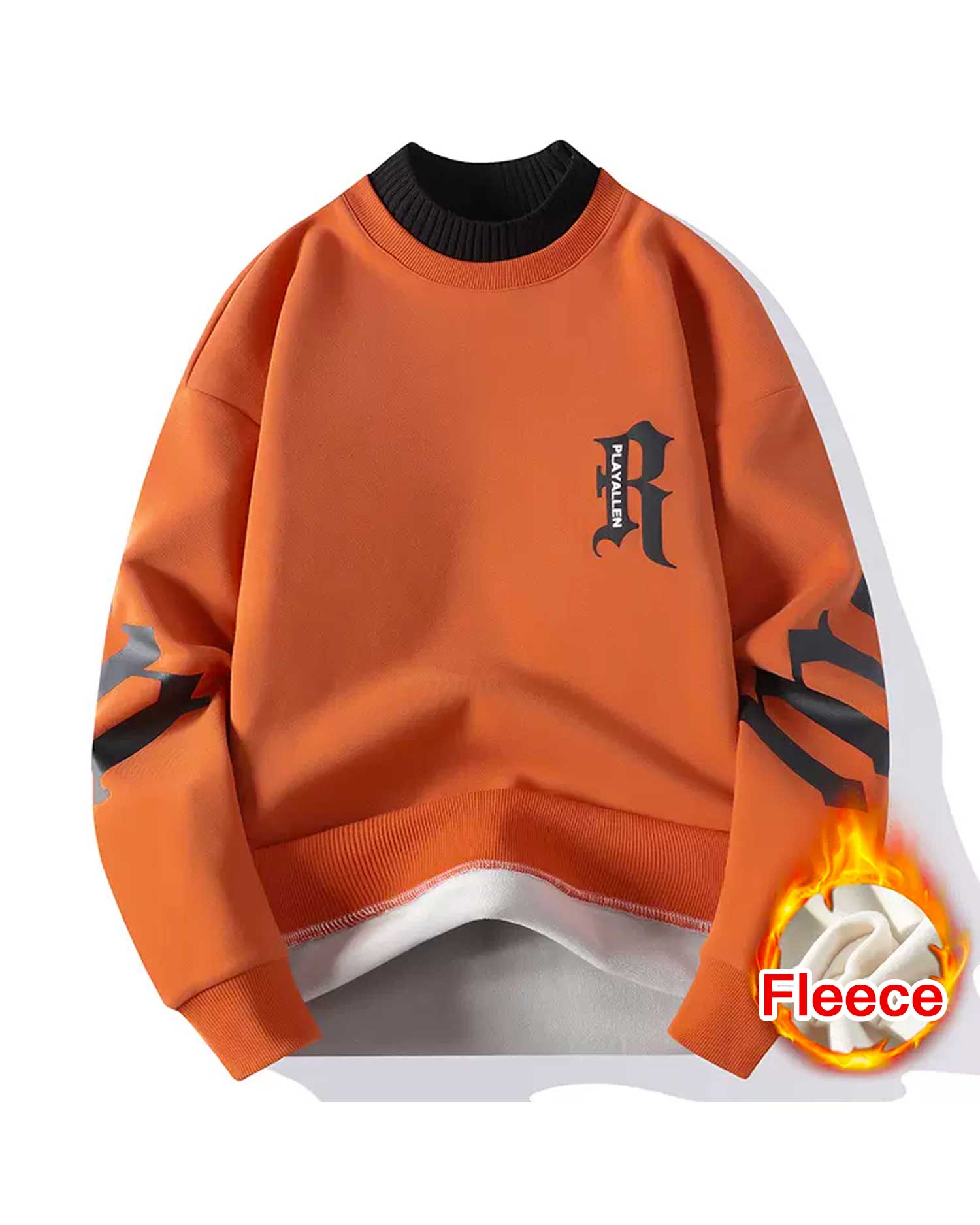 Fake Two-Piece Cotton Sweatshirt - Sunshine, M image