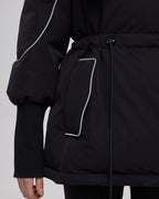Reflective Large Collar Puffer Jacket image 5