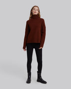 Turtleneck Wool-Yak Blend Sweater - Brick, XXXL image