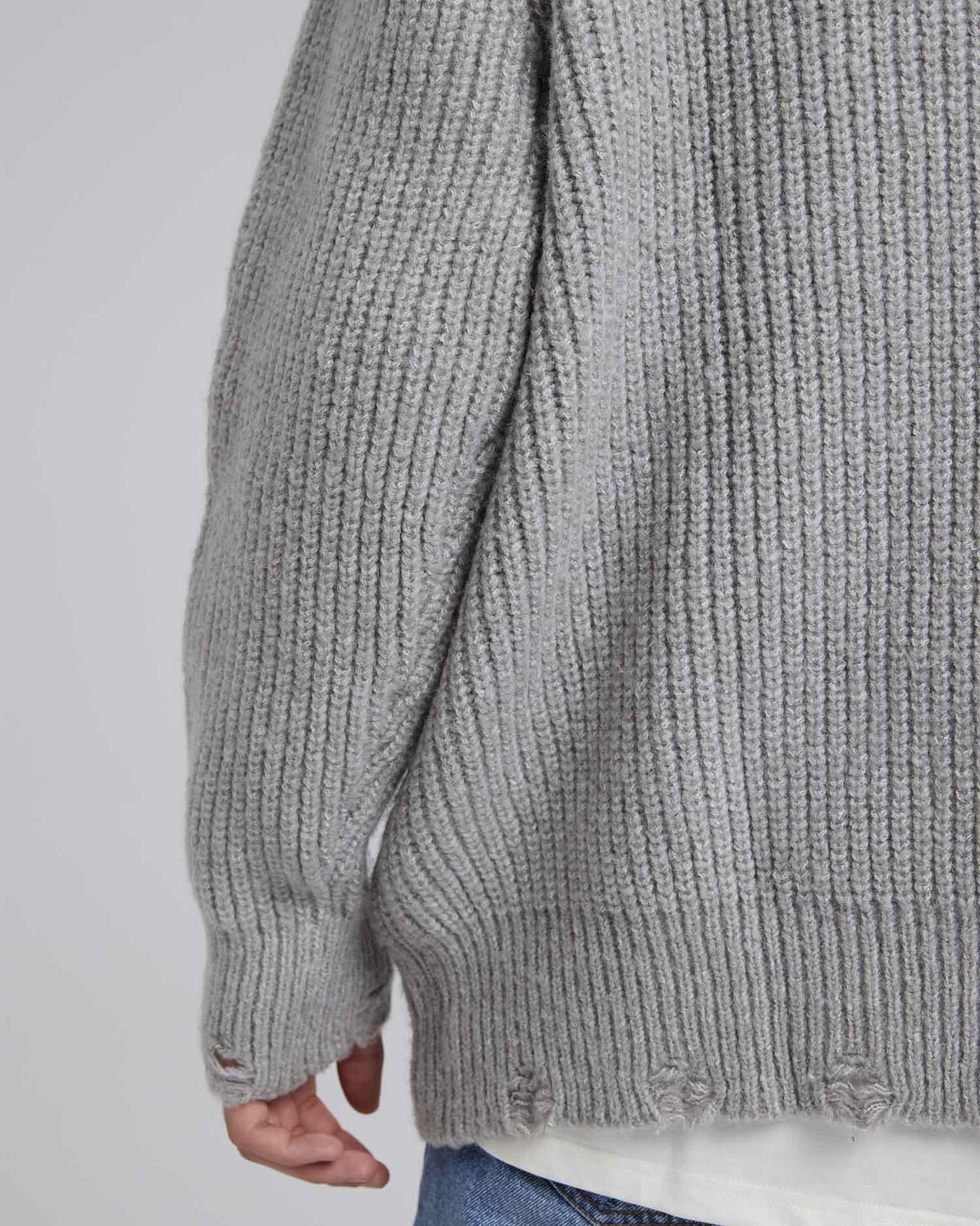 Distressed Hooded Sweater image 3